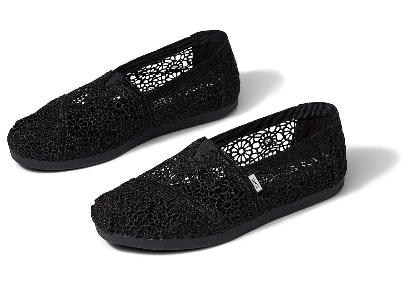 Toms Alpargata Moroccan Crochet Espadrille Black - Womens - 53841-NIRA